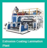Extrusion Coating Lamination Machine - Ldpe/pp Material, Up To 5200 Mm Web Width | Automatic Plc Control, Direct Drive, White & Blue Design