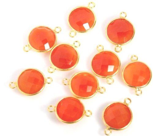 Carnelian Round Bezel Connector