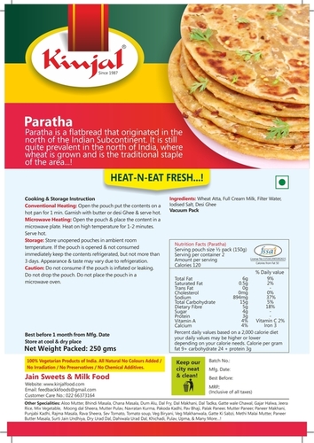 Paratha - Round Shape, Namkeen Taste, Easy To Digest | Longer Shelf Life, Delectable Flavor, Perfect For Parties & Restaurants