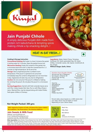 Punjabi Chole (Ready to Eat) - Round Bag | Namkeen Flavor, Ideal for Parties & Restaurants