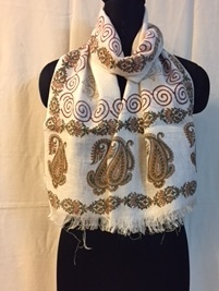 Wool Linen Block Print Stoles