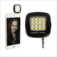 Black Enrg Selfie Flash Light - 40x40x15 Mm Black, 16 Leds, 3.5mm Jack | Bright Light, Portable, Easy To Use
