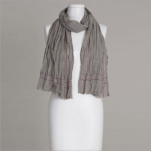 Cotton Fancy Check Scarf