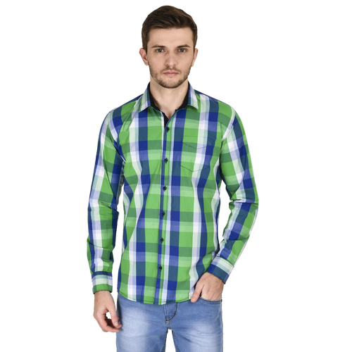 Designer Check Shirt Green