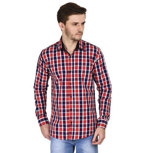 Designer Check Shirt Red