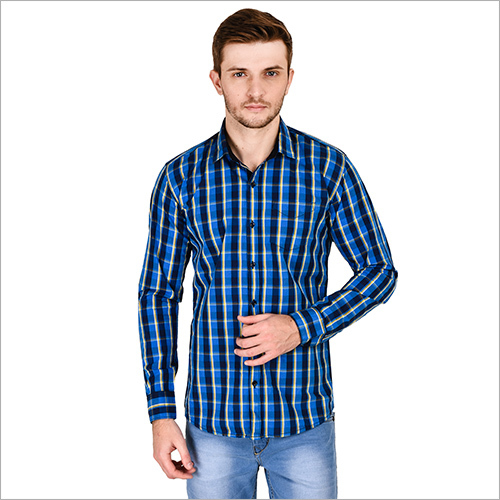 Stylish Check Shirts Blue Collar Style: Classic