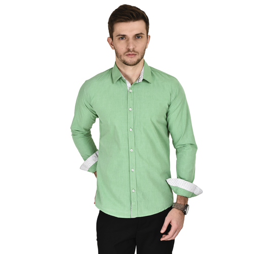 Trendy Cotton Shirt Green