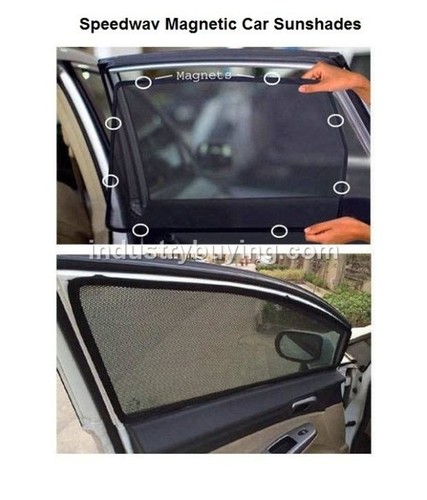 Sun Shades - Mesh Cloth, Window Specific, Black | UV Protection, Magnetic Edges, Privacy Shield, Full Coverage, Durable