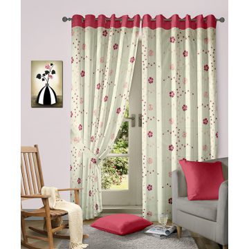 Curtain Pink And Cream