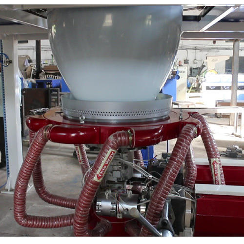 Two Layer Blown Film Extruder Plant - PP & HDPE, Automatic PLC Control System, Electric Drive, White & Blue Color, Low Investment, High-Speed Packaging Line