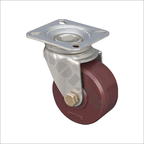 Eyelet Pressed Brown Steel Caster