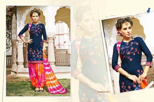 Blue Buy Colourful Patiyala Salwar Kameez Online