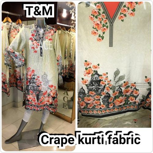 Off-White Crepe Kurti