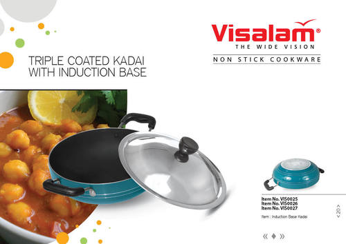 Induction Kadai (Three Layer Coating) Interior Coating: Non-Stick Coating
