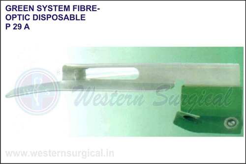 Green system fibre-optic disposable (miller blades)