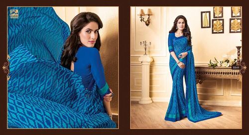 Blue Designer Georgette Saree