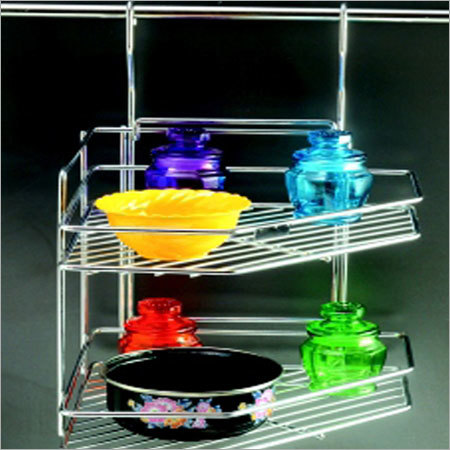 Ss Corner Rack (Double Tier