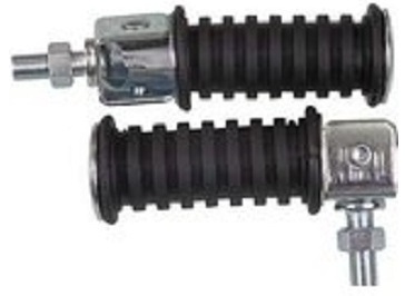 Rear Right Footrest Assembly - Metal, 100x50x30 mm, Chrome Black, Bolt-On Mount | Durable, Reliable, Comfortable, Easy Install, Bajaj Fit, Long Lasting
