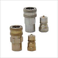 Flat Face Hydraulic Quick Release Couplings - Carbon Steel, Stainless Steel, Golden Color, Round Head Code, Galvanized Finish | Highly Durable, Lower Maintenance Costs, Smooth Functioning