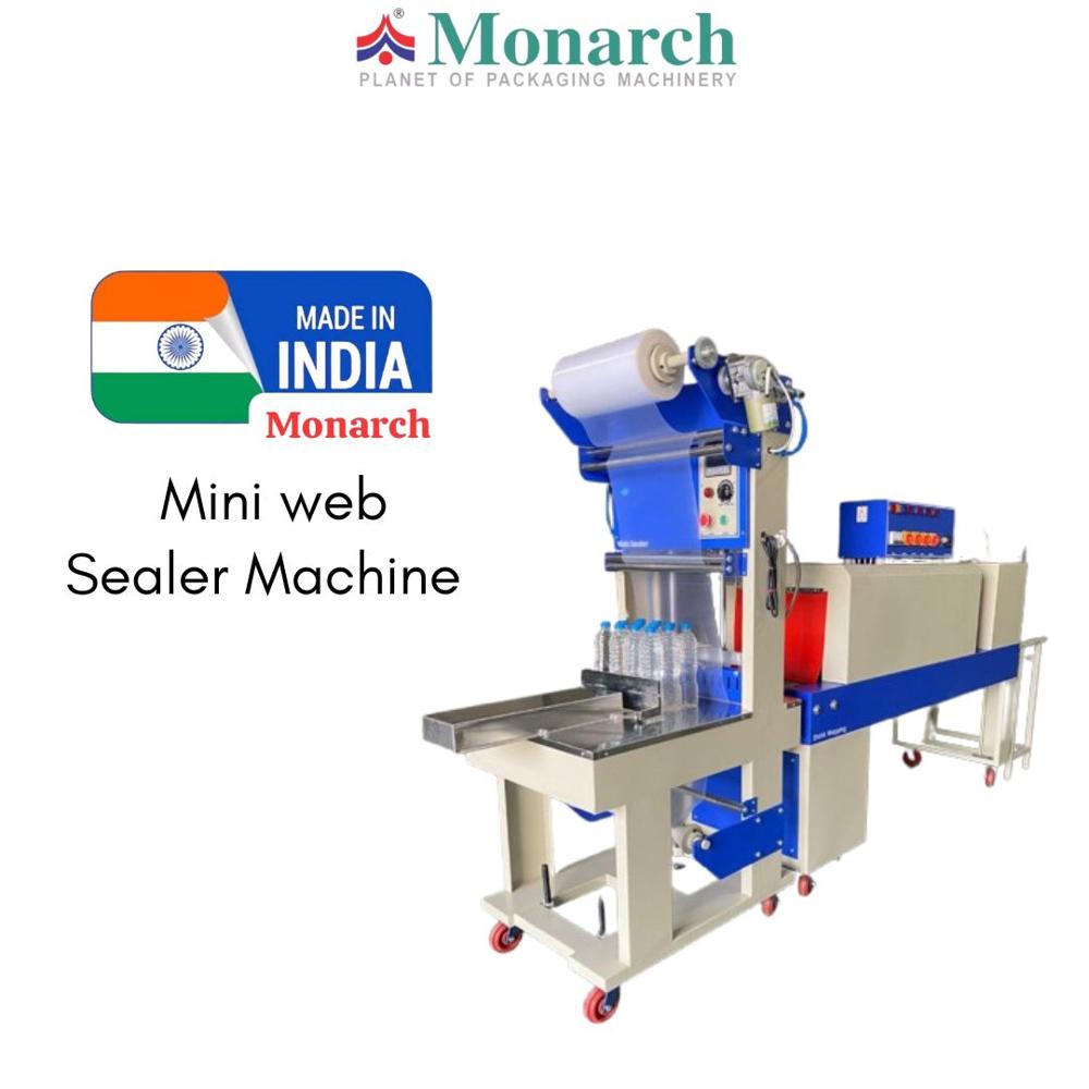 Mini Web Sealer - LD Material, 508x1066.8x406.4mm Size, Red Color | Heavy Duty, Semi-Automatic with PLC Control