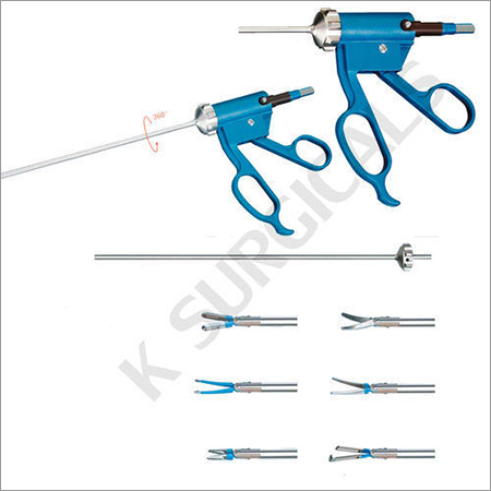 Blue Bissinger Bipolar Laparoscopic Forceps