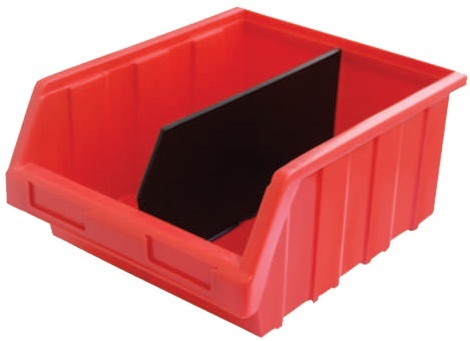 Industrial Bins - 380 x 320 x 170 mm CRATE-100 with Partition | Versatile Storage Solution for Efficient Organization