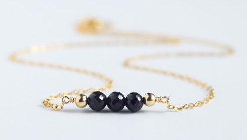 Black Spinel Gemstone Necklace