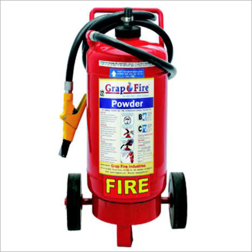 Dry Chemical Powder(DCP) Trolley Mounted Cartridge and CO2 Cylinder Type Fire Extinguishers - Steel 75 kg IS 10658 | ABC Dry Chemical Trolley Mounted CO2 Cylinder Industrial Use