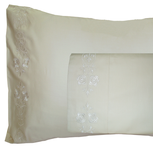 Rosette Ivory Bed Sheet Rosette Ivory Bed Sheet