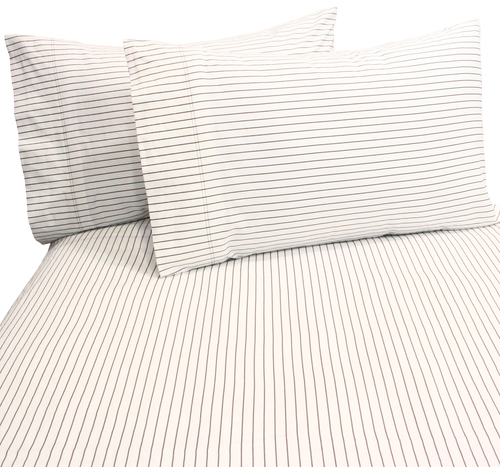 Urban Stripe Brown King Sheet Set Urban Stripe Brown King Sheet Set