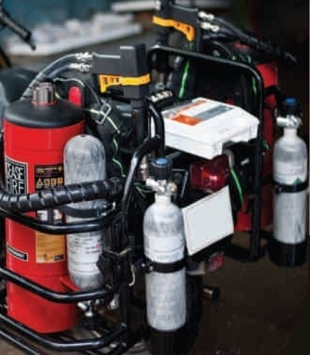 Bike Mounted Water Mist Fire Extinguisher