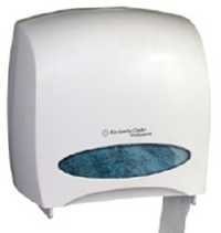 Jumbo Roll Tissue Dispenser - 27.1x27.6x13.9 Cm, White | Easy Refill, Durable, Compact Design, Reduced Waste