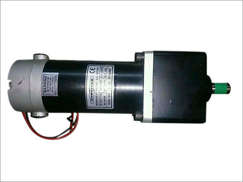 Black And Silver Dc Inline Gear Motor