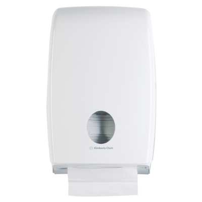 Multifold Double Dispenser - 45.1x29.4x12 cm, White, 400 Sheet Capacity | Hygienic Dispensing, Easy Refill, Durable