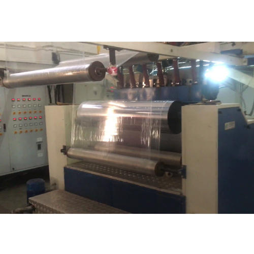 Cast Film Making Machine - LD/LLDPE Material, Automatic Control System | White & Blue Design, PLC Control, Electric Drive Type, Multi-Layer Coextrusion Process
