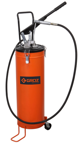 High Volume Bucket Grease Pump - 20 Kg Capacity 275 Bar Pressure | Ideal for Agricultural Earth Moving & Automotive Applications Rubber Lined Follower Plate 2m Hose