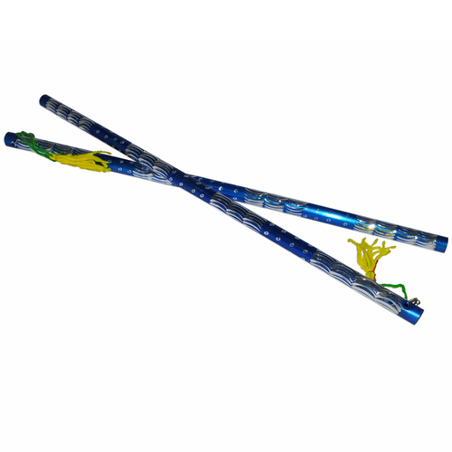 DANDIYA - Aluminum, 100-120 cm, Blue | Lightweight, Durable, Colorful, Easy Grip, Printed Finish