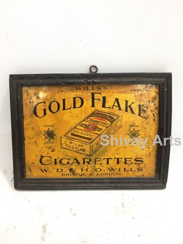 Vintage Old Gold Flake Ad Litho Tin Sign Board