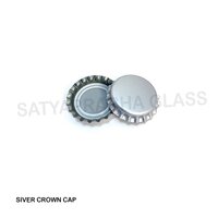 CROWN CAP - Metal, Various Sizes | Golden and Silver Colors, Aluminum Lacquer Treatment