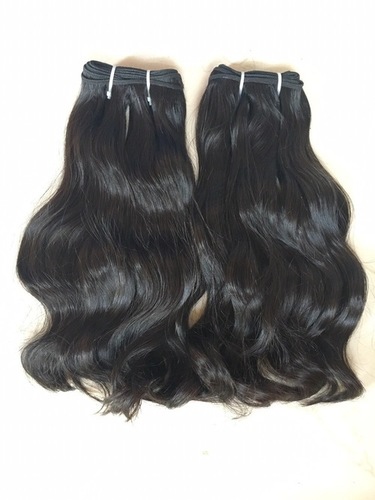 Black Double Drawn Machine Weft Hair