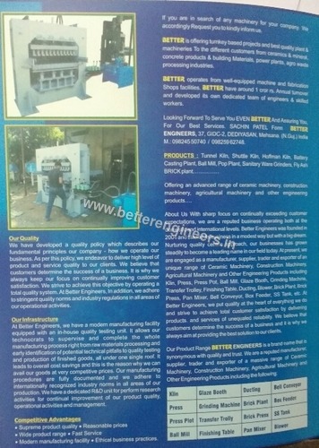 Fly ash brick machine Plant