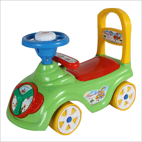 Picnic Air Rider - Plastic | 20 x 12 x 18 cm Dimensions, Car Style with Musical Buzzer Feature for Ages 1-2 Years