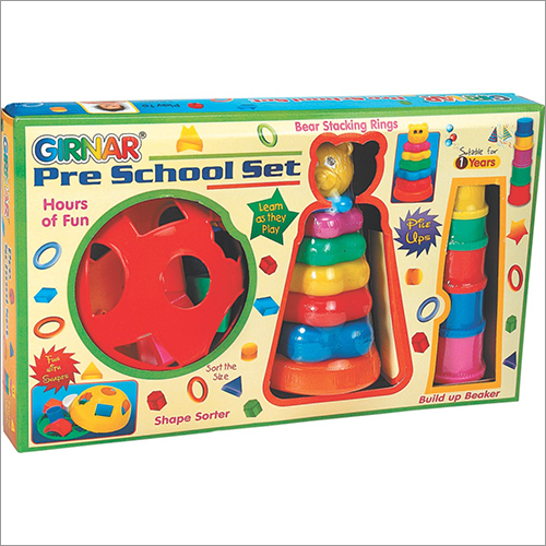 Pre School Set - Round Shape, Plastic Material, 50-100 Grams | Designed for 3-4 Years Age Group, Ideal for Personal and School Use
