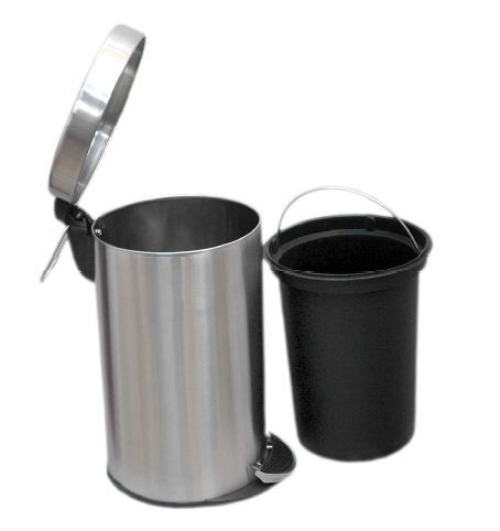 Plain Pedal Bins - Stainless Steel 178x280mm, 3L Capacity | Hands-Free, Removable Inner Bucket, Odor Control
