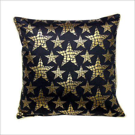 Christmas Cushion Cover - Cotton Material, 45x45 cm Size, Black & Silver Color | Customizable Designs, Usage for Sofa, Car, Living Room, Drawing Room