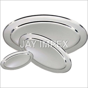 Durable Stainless Steel Oval Shaped Plate