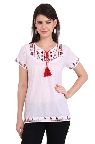 Cotton Casual Wear Cap Sleeve Top - Sizes S/M/L/XL, Mixed Colors | Breathable, Comfortable, Anti-Wrinkle, Good Quality Hand Touch