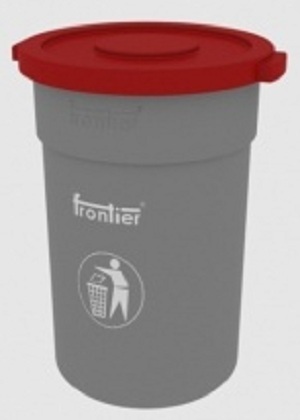 Round Bin with Closed Flat covered Lid