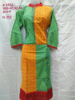 Ladies Cotton & Rayon Fancy Kurti Fabric In Multiple Colors - Sleeve Style: 3-4Th
