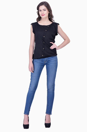 Mix Colours Black Solid Women Party Wear Office Wear Casual Tops